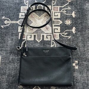 Kate Spade Black Pebbled Crossbody Bag